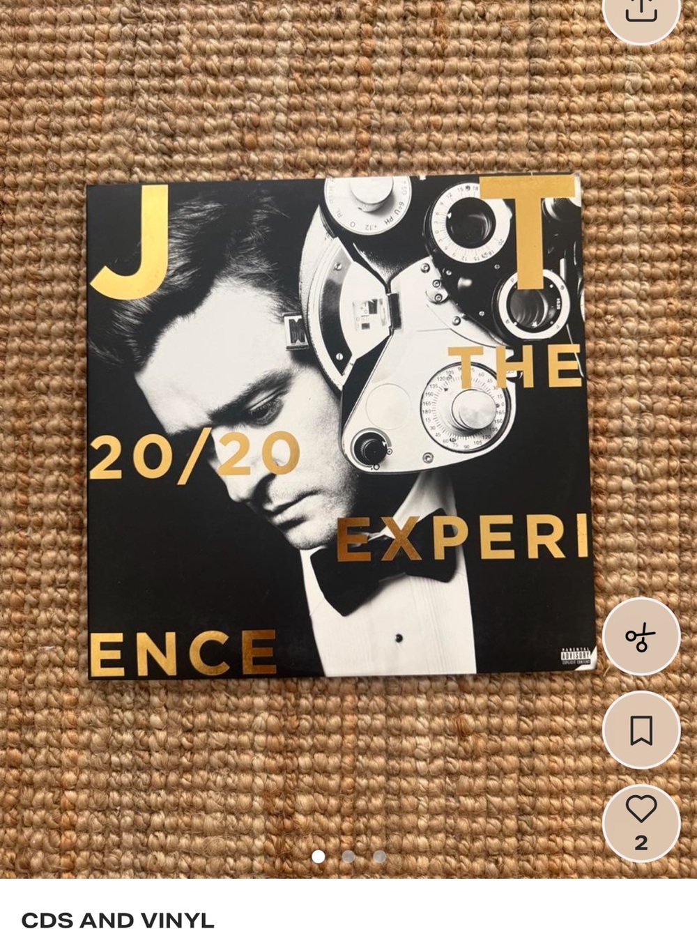 Justin Timberlake The 20/20 Experience 2LP Vinyl